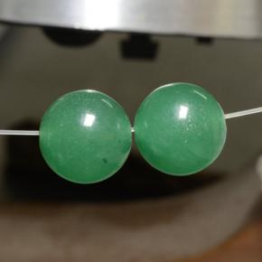 Gemas de aventurina verde natural de 22,53 ct, esfera / bola, translúcido