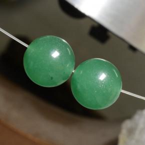 Gemas de aventurina verde natural de 22,53 ct, esfera / bola, translúcido