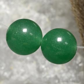 Gemas de aventurina verde natural de 22,92 ct, esfera / bola, translúcido
