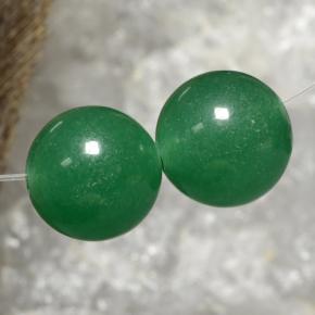 Gemas de aventurina verde natural de 22,92 ct, esfera / bola, translúcido