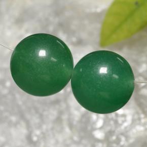 Gemas de aventurina verde natural de 23,43 ct, esfera / bola, translúcido