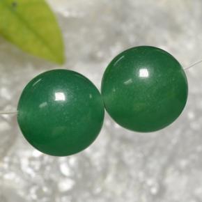 Gemas de aventurina verde natural de 23,43 ct, esfera / bola, translúcido