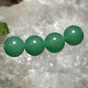 Gemas de aventurina verde natural de 28,11 ct, esfera / bola, translúcido