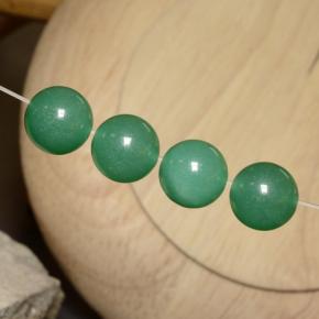 Gemas de Venturina Verde medio natural de 28.42 ct, Esfera / Bola, Translúcido