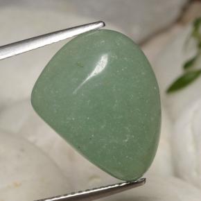 Aventurina verde natural de 12,17 ct, forma elegante, translúcido