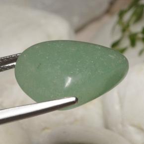 Aventurina verde natural de 12,17 ct, forma elegante, translúcido