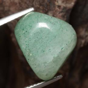 Aventurina verde natural de 16,88 ct, forma elegante, translúcido