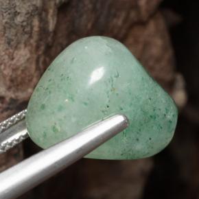 Aventurina verde natural de 16,88 ct, forma elegante, translúcido