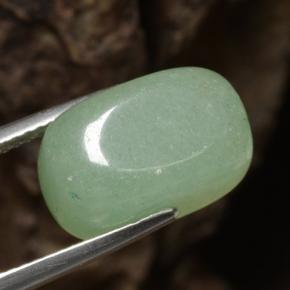 Aventurina verde natural de 10,91 ct, forma elegante, translúcido