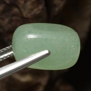 Aventurina verde natural de 10,91 ct, forma elegante, translúcido