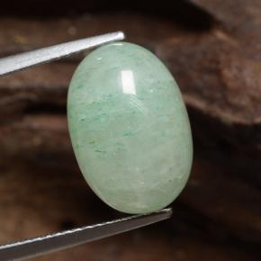Aventurina verde natural de 10,24 ct, corte óvalo, translúcido