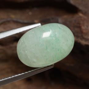 Aventurina verde natural de 10,24 ct, corte óvalo, translúcido