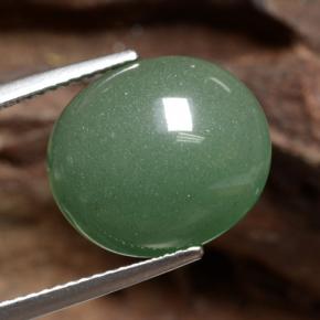 Venturina Verde natural de 8.82 ct, Corte Óvalo, Translúcido