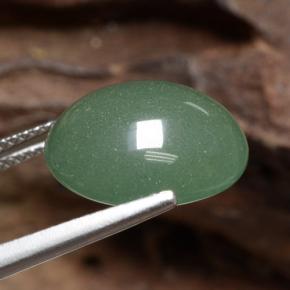 Venturina Verde natural de 8.82 ct, Corte Óvalo, Translúcido