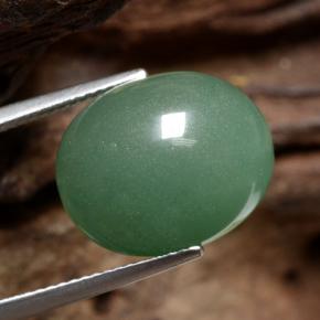 Venturina Verde natural de 14.05 ct, Corte Óvalo, Translúcido
