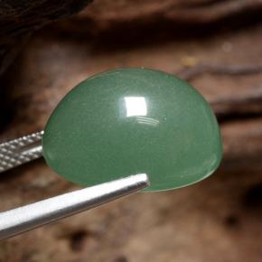 Venturina Verde natural de 14.05 ct, Corte Óvalo, Translúcido