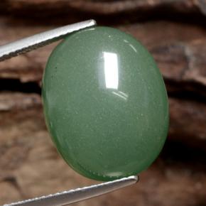 Venturina Verde natural de 17.30 ct, Corte Óvalo, Translúcido