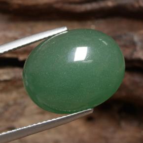 Venturina Verde natural de 17.51 ct, Corte Óvalo, Translúcido