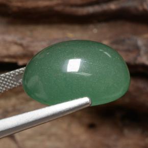 Venturina Verde natural de 17.51 ct, Corte Óvalo, Translúcido
