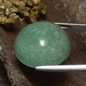 Venturina Verde natural de 25.10 ct, Corte Redondo, Opaco