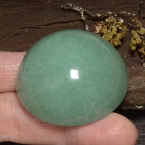 Aventurina verde natural de 186,72 ct, corte redondo, opaco
