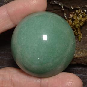 Aventurina verde natural de 186,28 ct, corte redondo, opaco