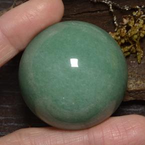 Aventurina verde natural de 186,28 ct, corte redondo, opaco