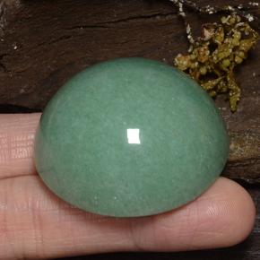 Aventurina verde natural de 186,28 ct, corte redondo, opaco