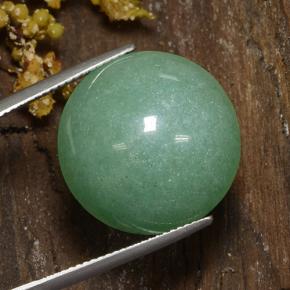 Aventurina verde natural de 22,70 ct, corte redondo, opaco