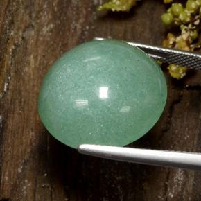 Aventurina verde natural de 22,70 ct, corte redondo, opaco