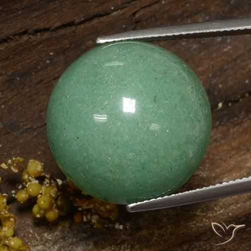 24.56ct Natural Verde medio Venturina, Redondo, Opaco