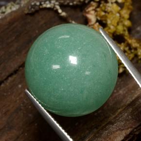 Aventurina verde natural de 24,49 ct, corte redondo, opaco