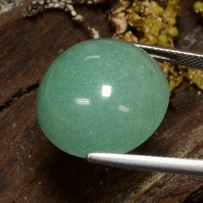 Aventurina verde natural de 24,49 ct, corte redondo, opaco