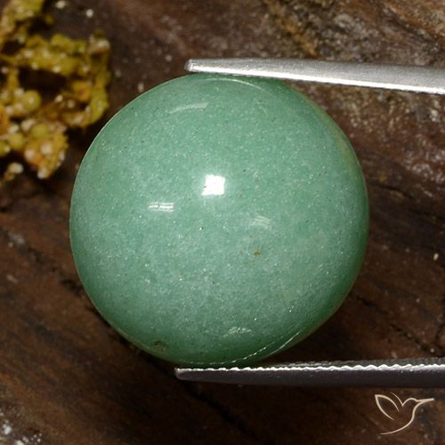 25.73ct Natural Verde medio Venturina, Redondo, Opaco