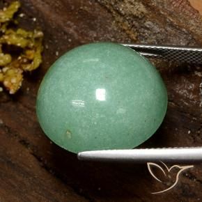 Venturina Verde medio natural de 25.73 ct, Redondo, Opaco