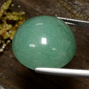 Aventurina verde natural de 26,90 ct, corte redondo, opaco
