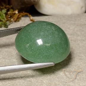 Venturina Verde pino natural de 46.56 ct, Redondo, Translúcido
