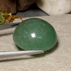 Aventurina verde natural de 44,80 ct, corte redondo, translúcido
