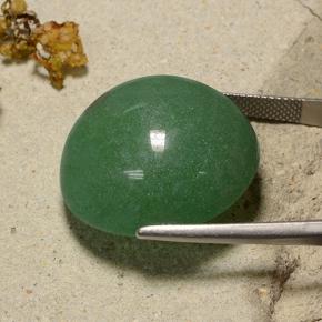 Aventurina verde natural de 48,43 ct, corte redondo, translúcido