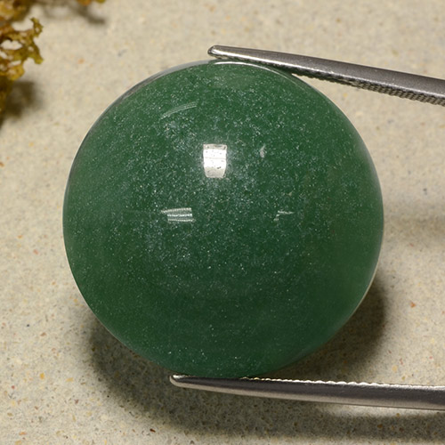 Aventurina verde natural de 50,64 ct, corte redondo, translúcido