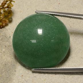 Aventurina verde natural de 47,36 ct, corte redondo, translúcido