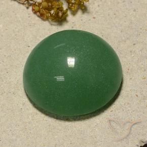 Aventurina verde natural de 47,08 ct, corte redondo, translúcido