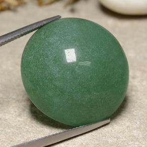 Aventurina verde natural de 48,95 ct, corte redondo, translúcido