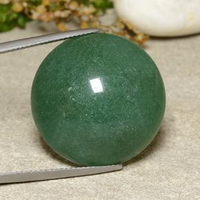Aventurina verde natural de 44,34 ct, corte redondo, translúcido