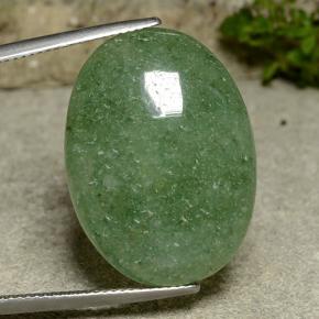 Aventurina verde natural de 27,80 ct, corte óvalo, translúcido