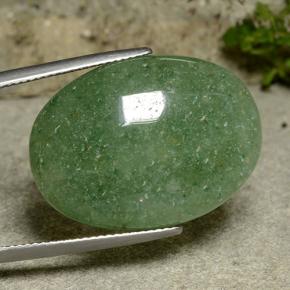 Aventurina verde natural de 27,80 ct, corte óvalo, translúcido