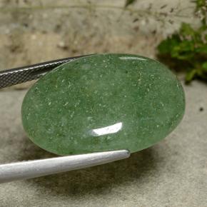 Aventurina verde natural de 27,80 ct, corte óvalo, translúcido