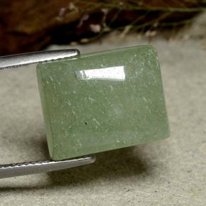 Venturina Verde natural de 13.91 ct, Corte Baguette, Translúcido