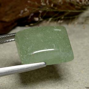 Venturina Verde natural de 13.91 ct, Corte Baguette, Translúcido