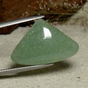 Venturina Verde natural de 18.66 ct, En forma de pera, Translúcido